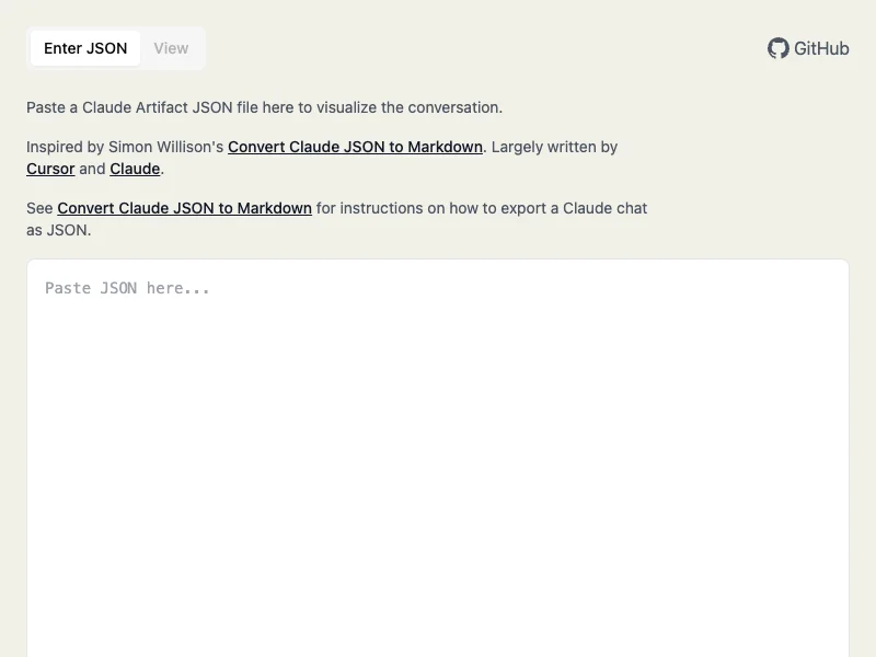 Screenshot of Claude Chat Viewer