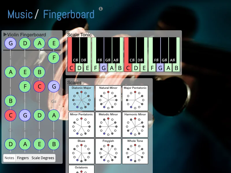 Screenshot of Fingerboard